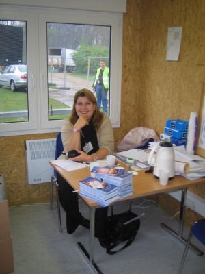 Imens Karin har styr på skurvognen
