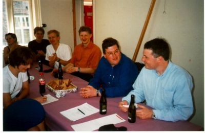 Og så til bordene: vi starter bagfra med bord 3 (minus Per Loft)
