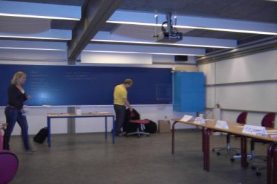 Ninna og Dan er færdig med dagens undervisning
