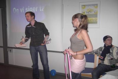 Værten Mathias siger tak
