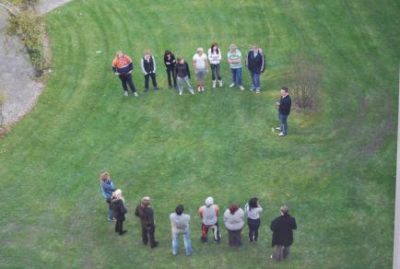 Anders har taget sit hold med udenfor
