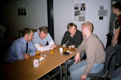 Og øllene er også kommet på bordet
