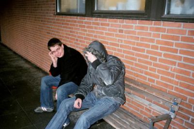 Rygning, ja det var uden for
