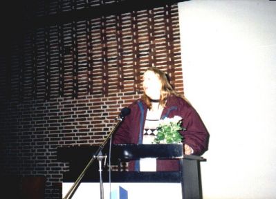Christian Tusborg på talerstolen
