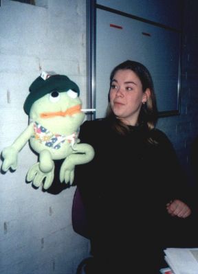 Netop afgået formand Malene underholder sig med Kaj
