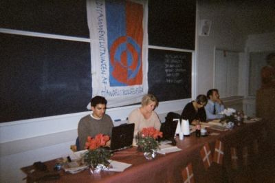 Shawn, Karina, Charlotte og Kaufmann er klar ved dirigentbordet
