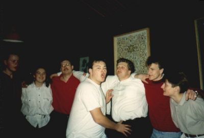 De gamle er klar til fest blandt andet: Flemming Videriksen, Jannis E, Ronald Kofoed og Flemming Larsen
