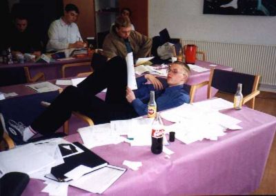 Det kan man også her... David har gjordt det sig behageligt
